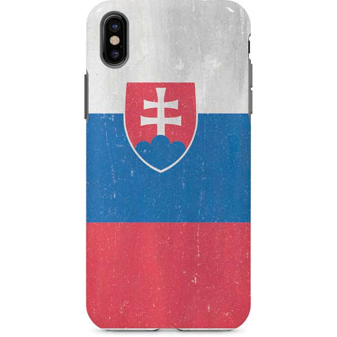 Slovakia Flag Distressed iPhone 8 Pro Case